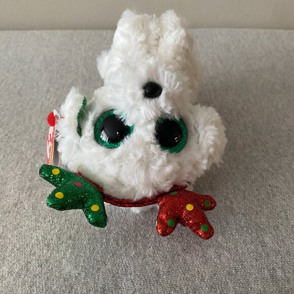 NWT Ty Beanie Boos Sugar the Christmas Holiday Dog 6" 2019 - Picture 6 of 14